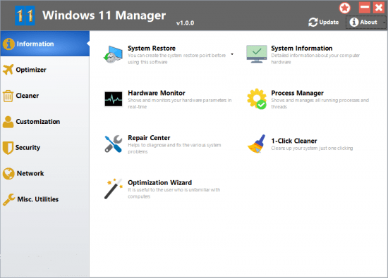 Yamicsoft Windows 11 Manager