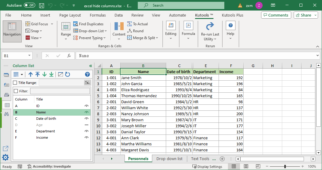 Kutools pour Excel